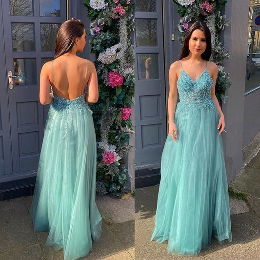 Charming Prom Dress,Tulle Prom Gown,Spaghetti Straps Evening Dress,A-Line Prom Gown  cg9333