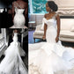 Magbridal Fantastic Tulle & Satin One Shoulder Mermaid Wedding Dresses With Beadings prom dress cg9798